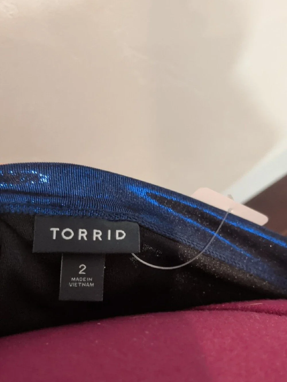 torrid Metallic Blue One-Shoulder Crop Top